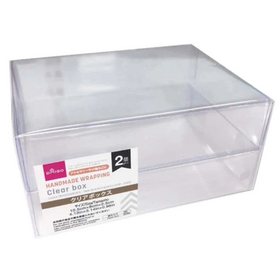 CLEAR BOX 2PCS  4.13X3.14X0.98IN