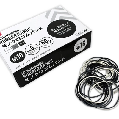 MONOCHROME RUBBER BANDS SIZE NO.16 6CM