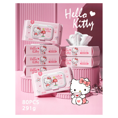 SANRIO WET WIPE WITH LID HELLO KITTY 80P