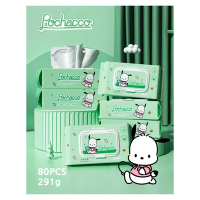 SANRIO WET WIPE WITH LID POCHACCO 80P