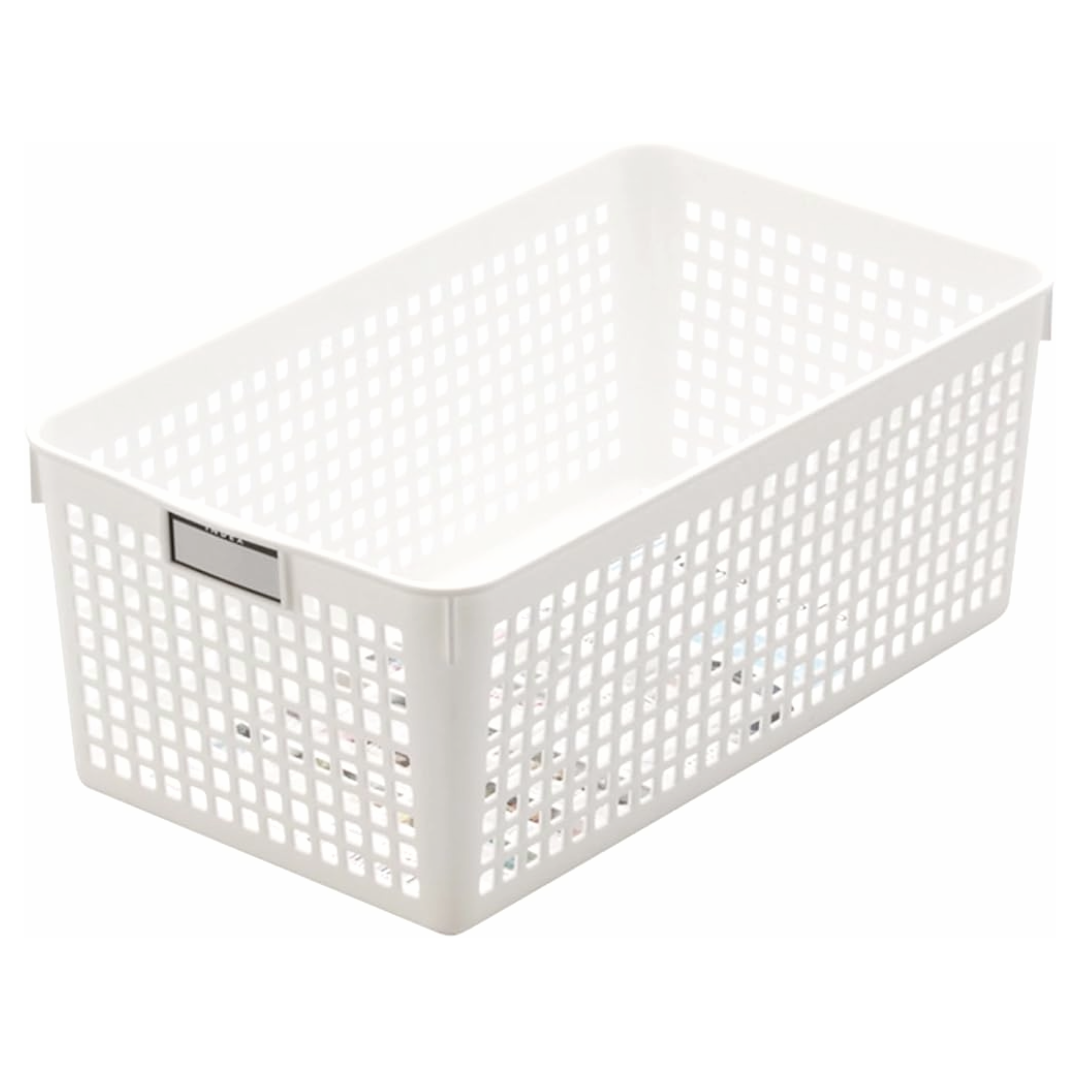 INOMATA NAME BASKET WIDE WHITE