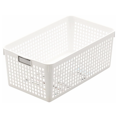 INOMATA NAME BASKET WIDE WHITE