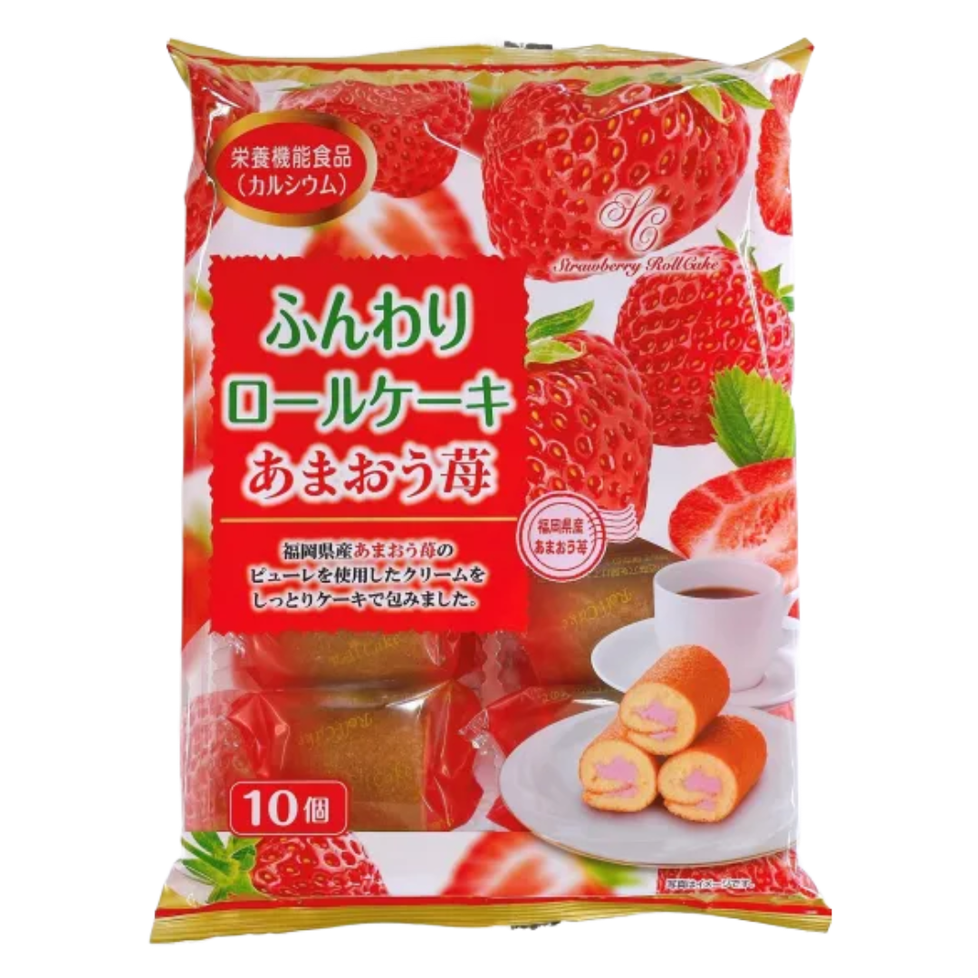 YAMAUCHI ROOLED CAKE AMAOU STRAWBERRY 10P
