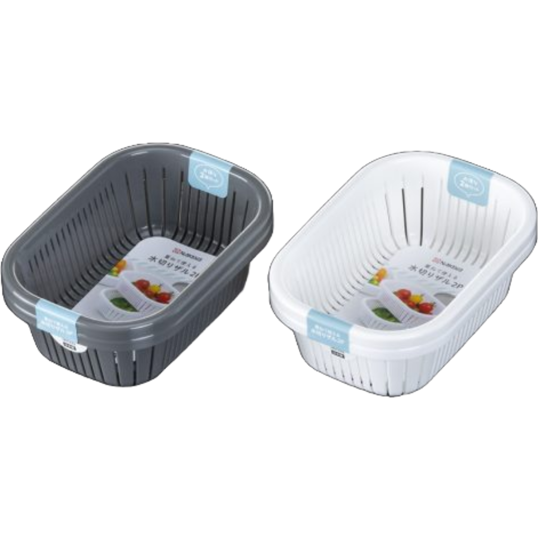 NAKAYA PLASTIC DRAINER BASKET 2P 15X10.5X 6CM
