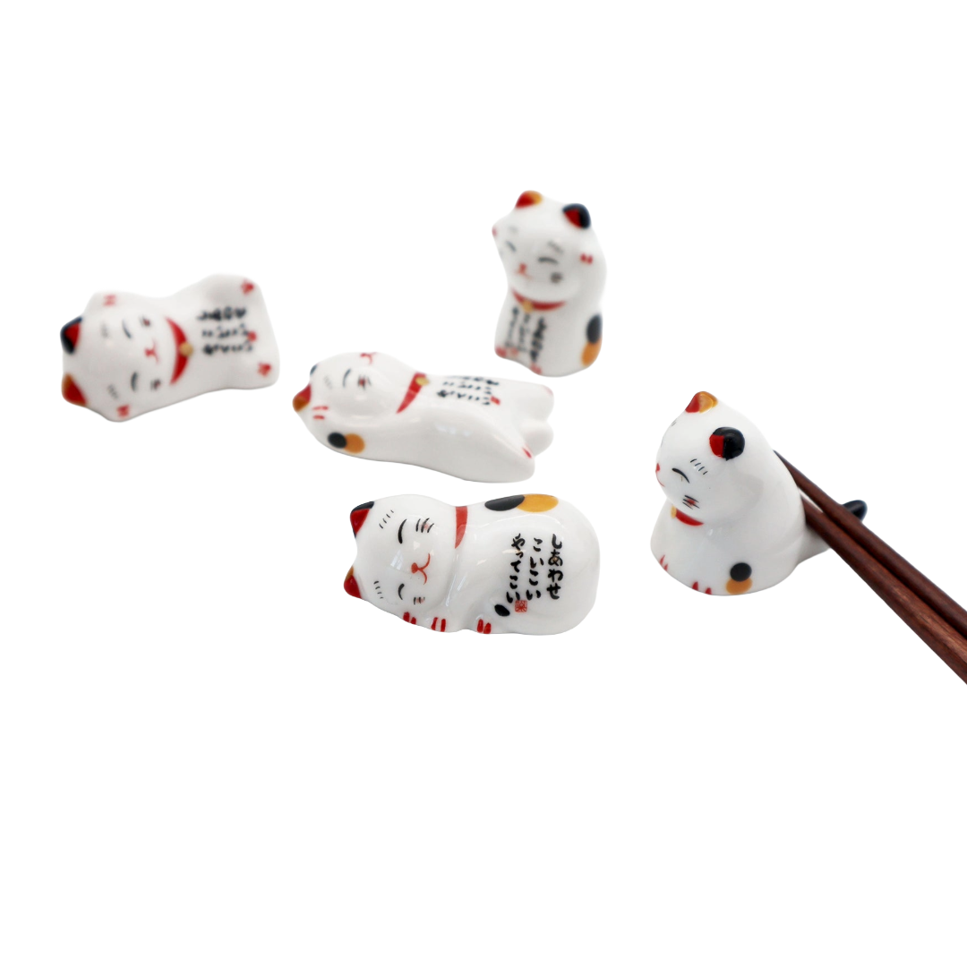 CHOPSTICKS REST CAT HAPPY COME  1P