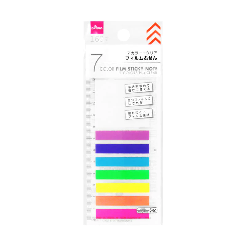 7COLOR FILM STICkY NOTE 7COLOR PLUS CLEAR 1670PCS