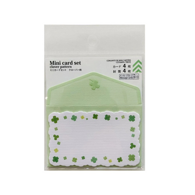 MINI CARD SET CLOVER PATTERN
