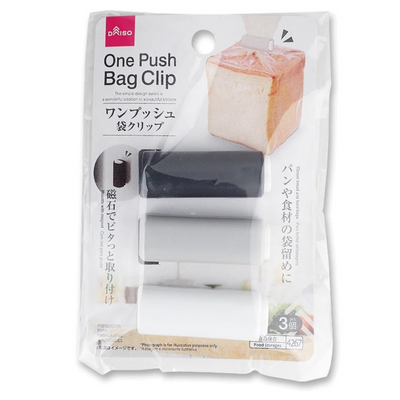 ONE PUSH BAG CLIP 3PCS
