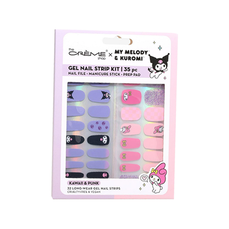 TCS KUROMI&MY MELODY GEL NAIL STRIPS KAWAII&PUNK