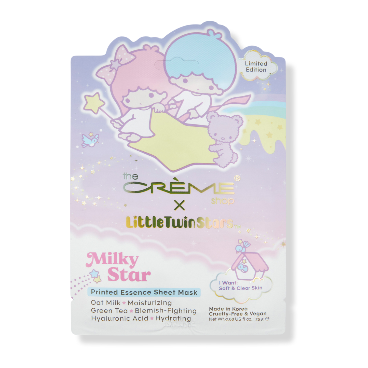 TCS SANRIO LITTLE TWIN STARS MILKY STAR PRINTED ESSENCE SHEET MASK