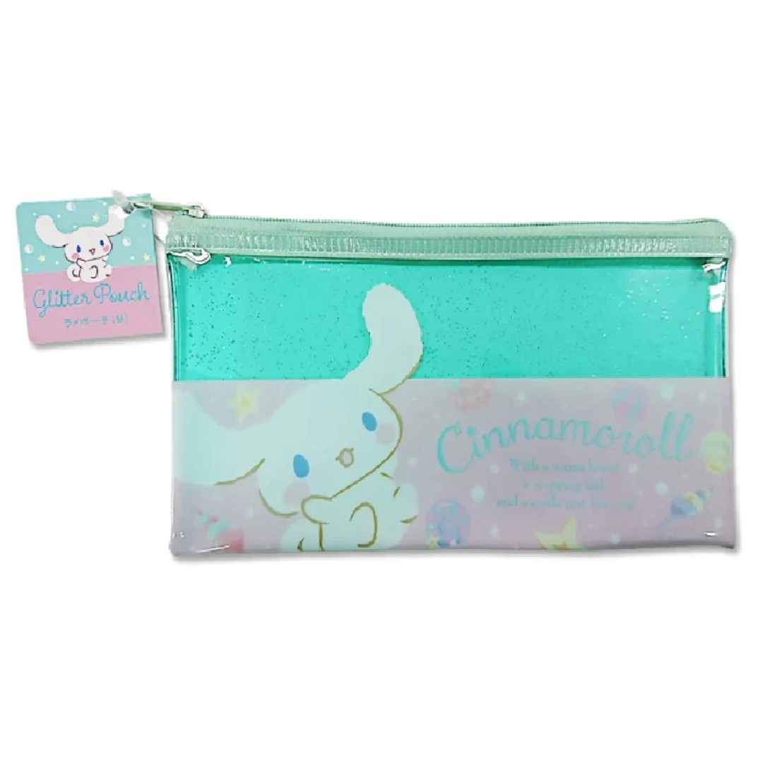 SANRIO CINNAMOROLL GLITTER POUCH W/ ZIPPER