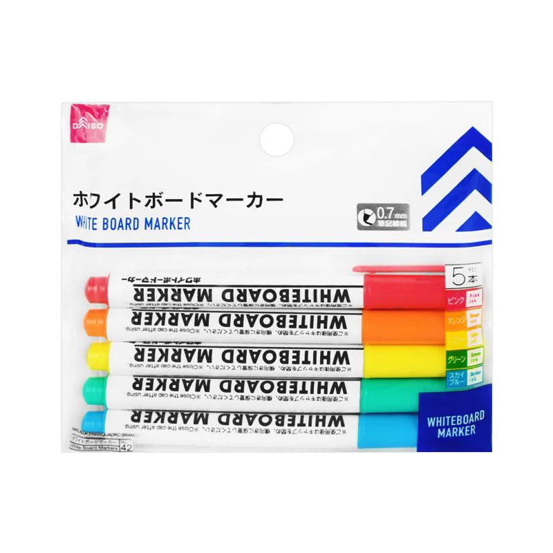WHITE BOARD MARKER 5 COLOR 0.027IN