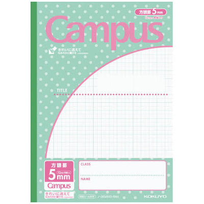 NOTE KOKUYO CAMPUS 5MM HOGAN 30SHEET GTREEN DOTS