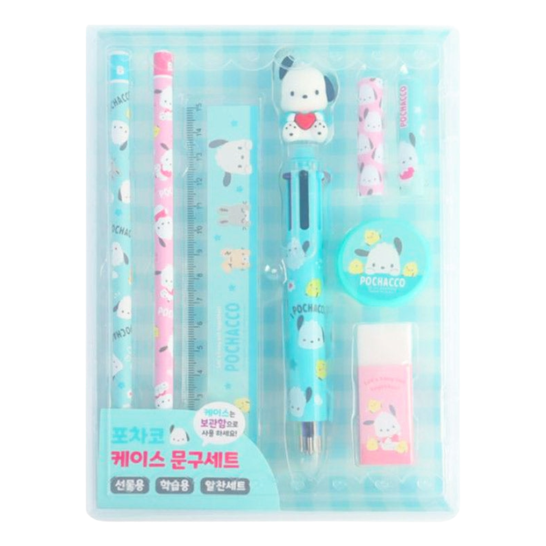 SANRIO POCHACCO STATIONERY SET W/PLASTIC CASE