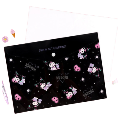 SANRIO SNAP BUTTON ENVELOP KUROMI 31X22 CM