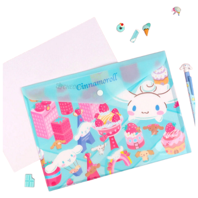 SANRIO SNAP BUTTON ENVELOP CINNAMOROLL 31X22 CM