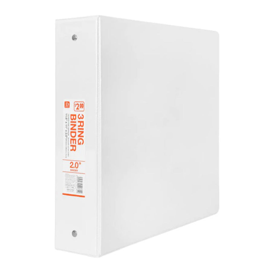 2 INCH 3 RING BINDER WHITE 11 X 11.6 X 2.8 IN