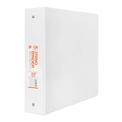2 INCH 3 RING BINDER WHITE 11 X 11.6 X 2.8 IN
