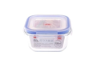 HEAT RESISTANT GLASS CONTAINER 530ML 5.4IN