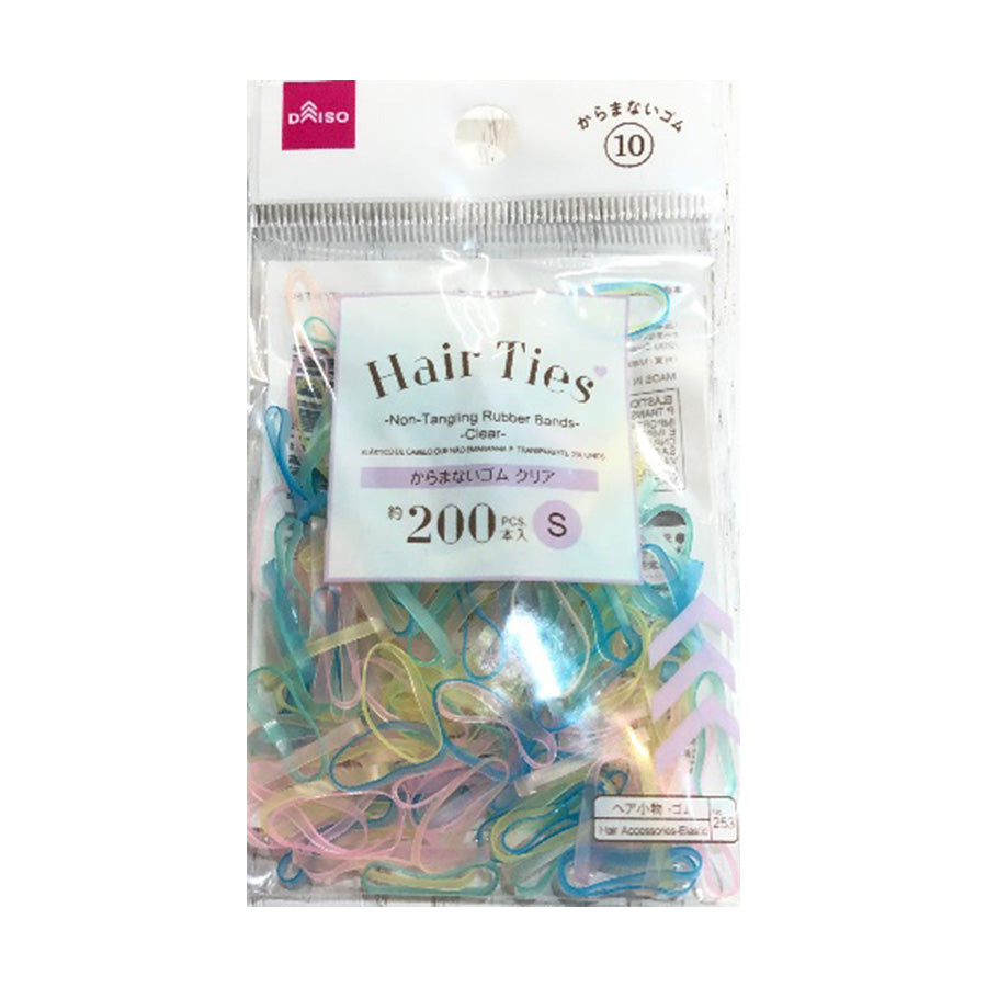 RUBBER HAIR BAND S CLEAR COLOR 200PCS