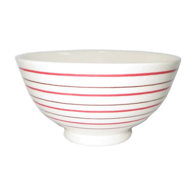 RICE BOWL PINK STRIPES D4.7 X H2.5