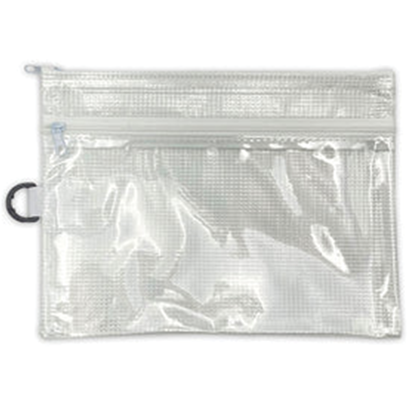 HANDY MESH POUCH W ZIPPER A5