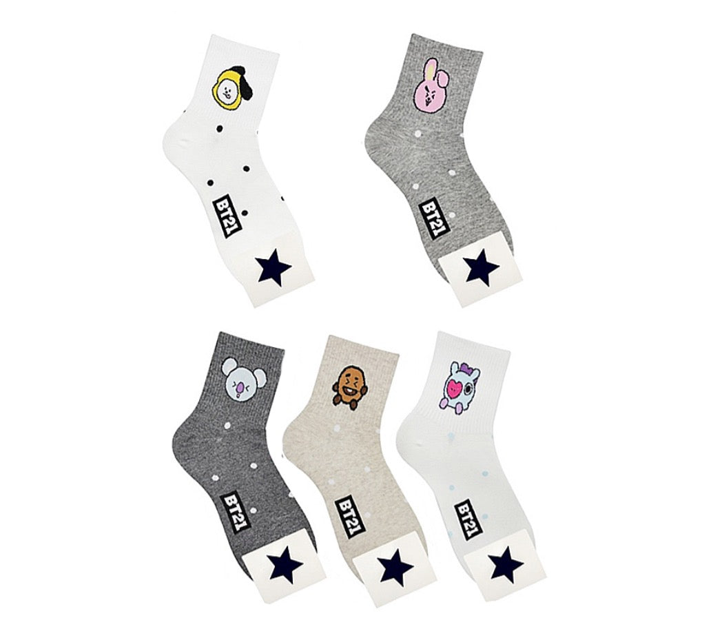 ANKLE SOCKS CUTE IDOL BT21 ONE SIZE