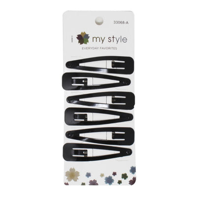 HAIR ACC HAIR CLIP 6P SET BLACK