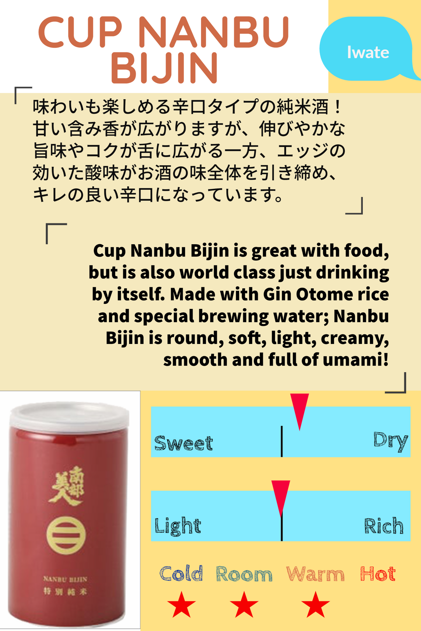 CUP NANBU BIJIN 180ml
