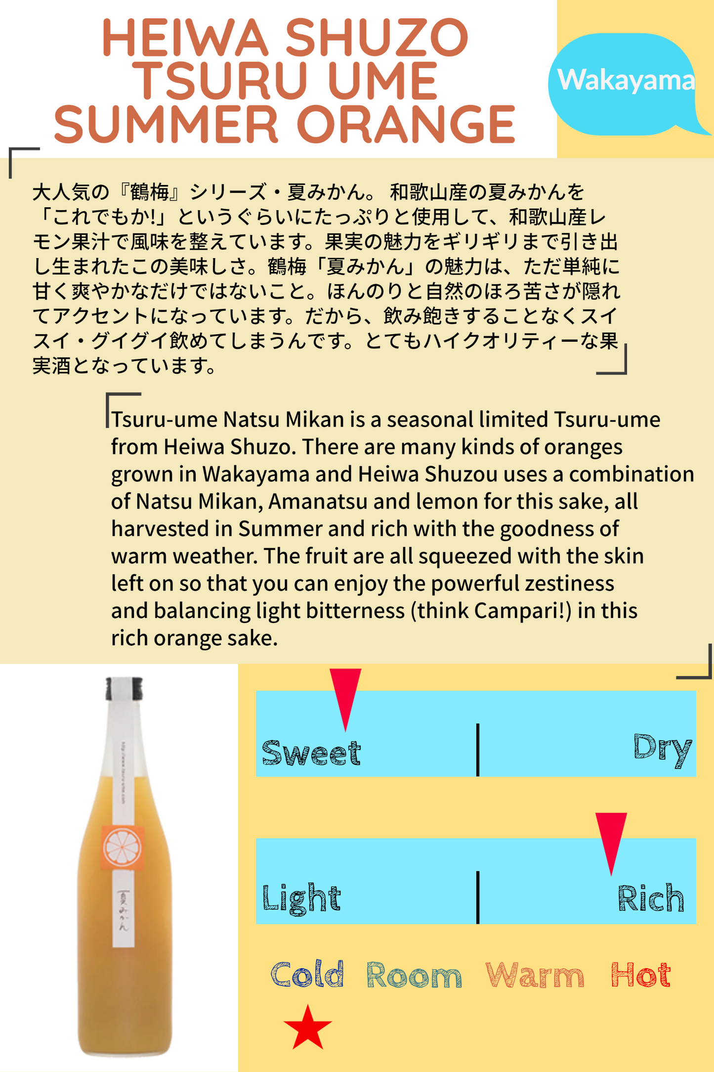 HEIWA SHUZO TSURU UME SUMMER ORANGE