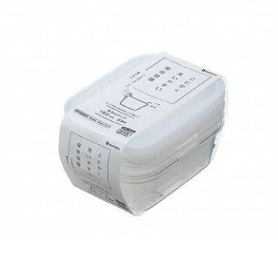 INOMATA 1840 PLASTIC FOOD CONTAINER 180ML 3P WHITE