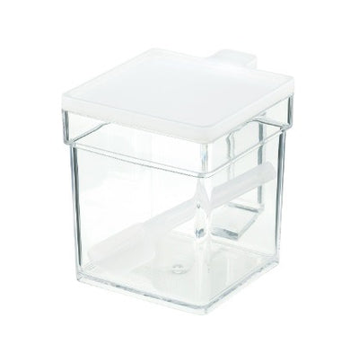 INOMATA PLASTIC SUGAR POT W/ SPOON WHITE 400ML