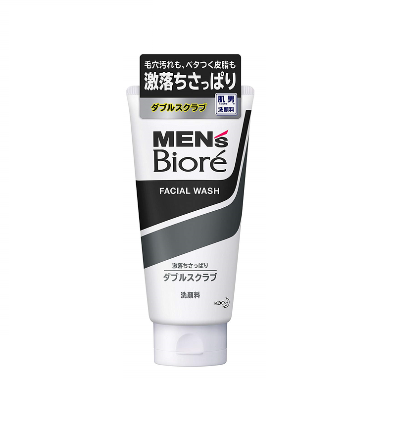 KAO BIORE MENS DOUBLE SCRUB FACIAL WASH